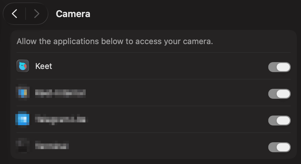 Video issues X Mobile: 'Settings' / 'Apps' / 'Keet' / 'Permissions'.